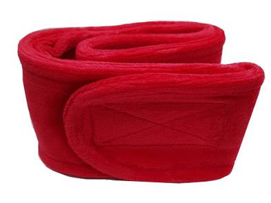 Hoofdband voor cosmetische behandeling van velours Rood