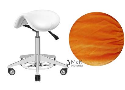 Oranje Velours hoes voor tabouret zadelzit