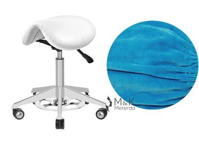 Turquoise velours hoes voor tabouret zadelzit