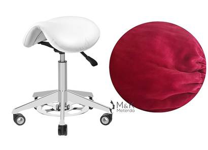 Donker Rood Velours hoes voor tabouret zadelzit