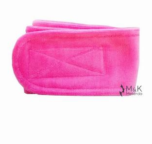 Hoofdband voor cosmetische behandeling van velours Roze