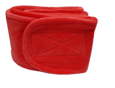 Hoofdband voor cosmetische behandeling van velours Rood